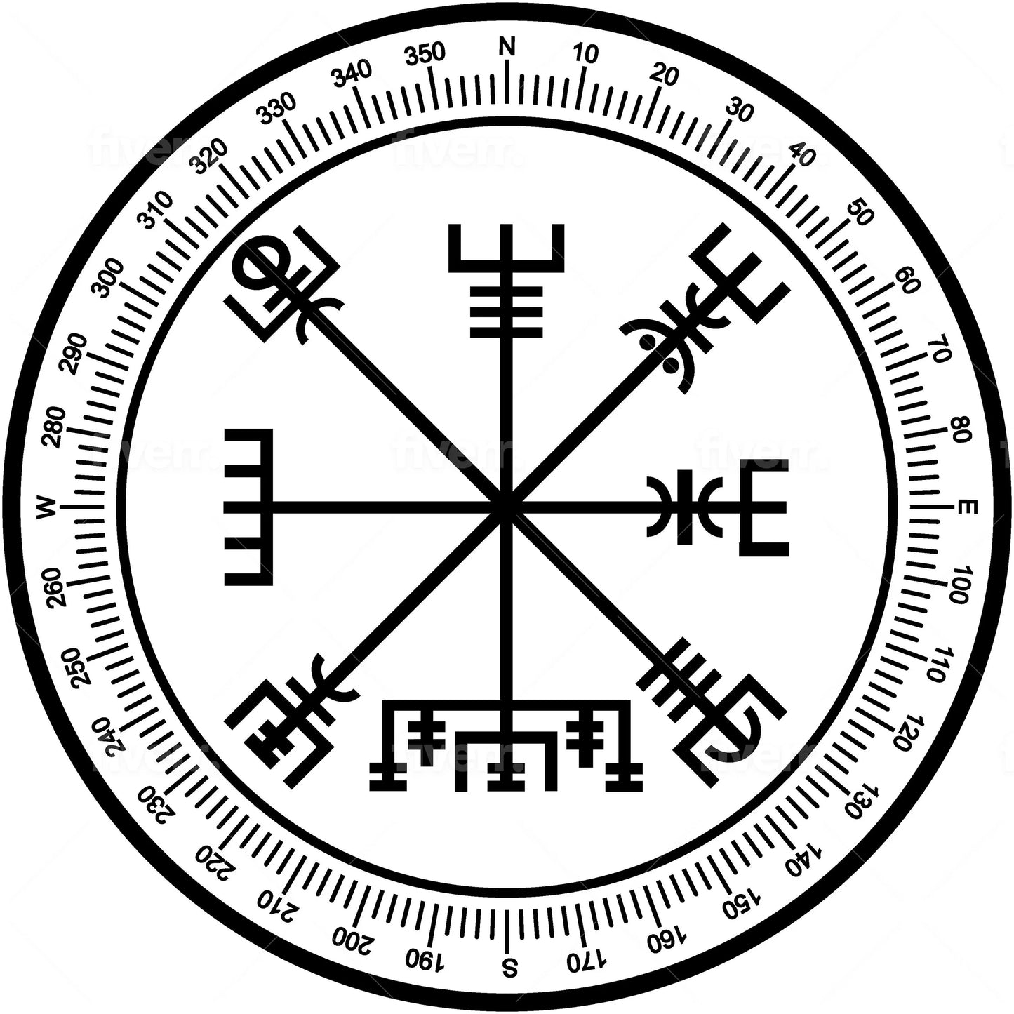 Brass Navigational Working Compass With Wooden Box Case - Norse Mythology Maritime Pocket Compass With Chain Personalized Gift - Lazzy Panda