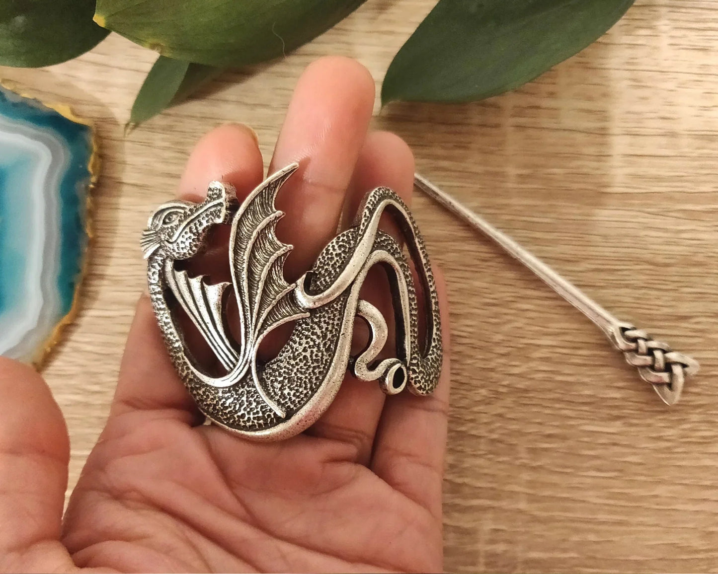 Viking Hair Pin Clip For Women - Dragon Made Stick Cosplay Roleplay Women Hair Accessories Medieval Cosplay Gift - Lazzy Panda