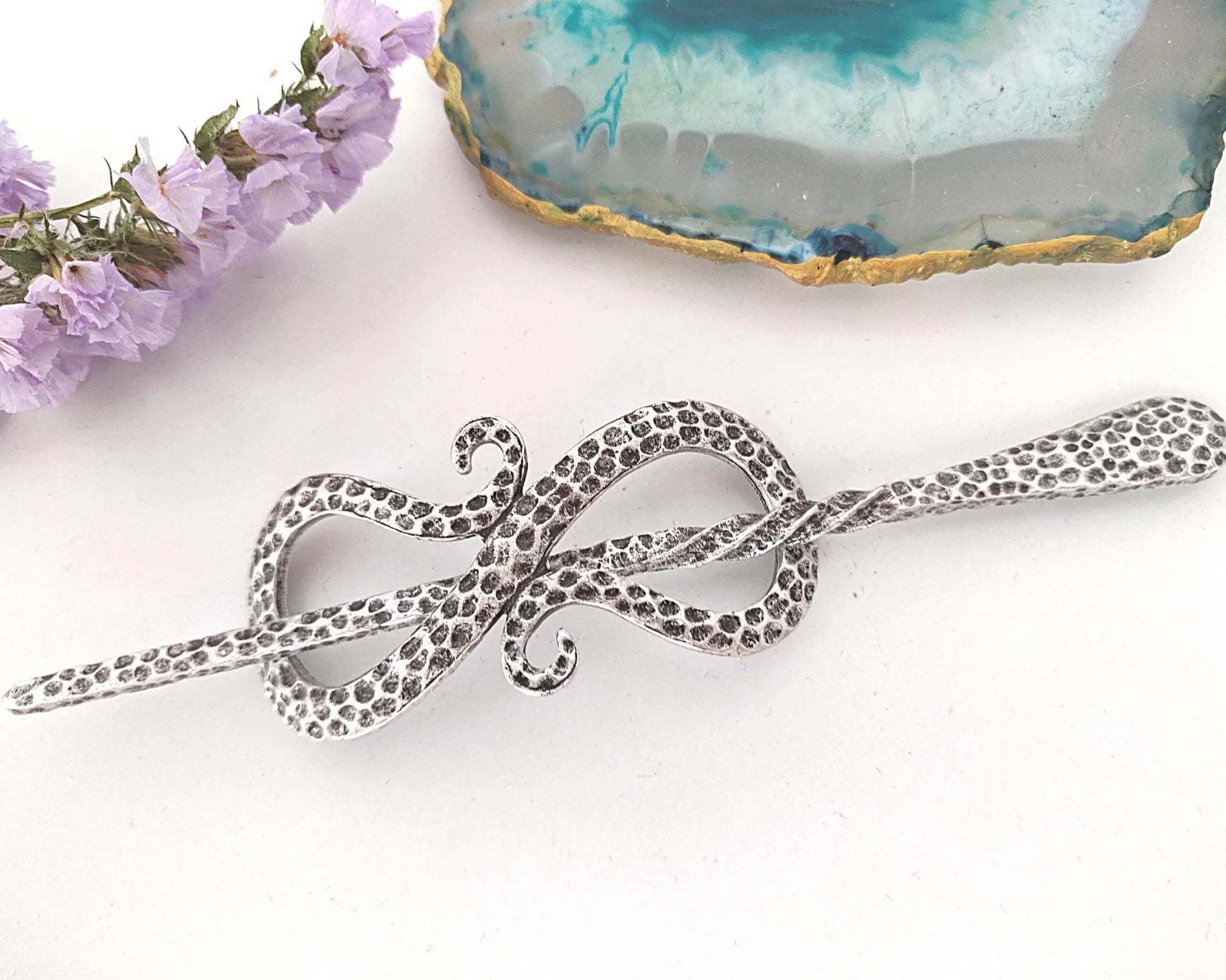 Medieval Viking Women Hairpin Accessories - Infinity Designed Viking Styled Celtic Soulmate Knot Hair Pin For Women - Lazzy Panda