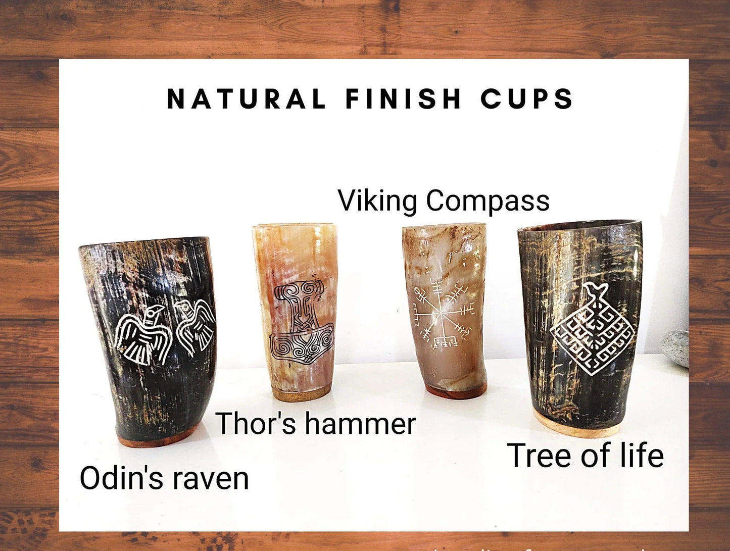 Ox Horn Mug - Medieval Horn Cups, Viking Mug Beer Cups Ale Beer Wine Tankard Size 5-6" - Lazzy Panda