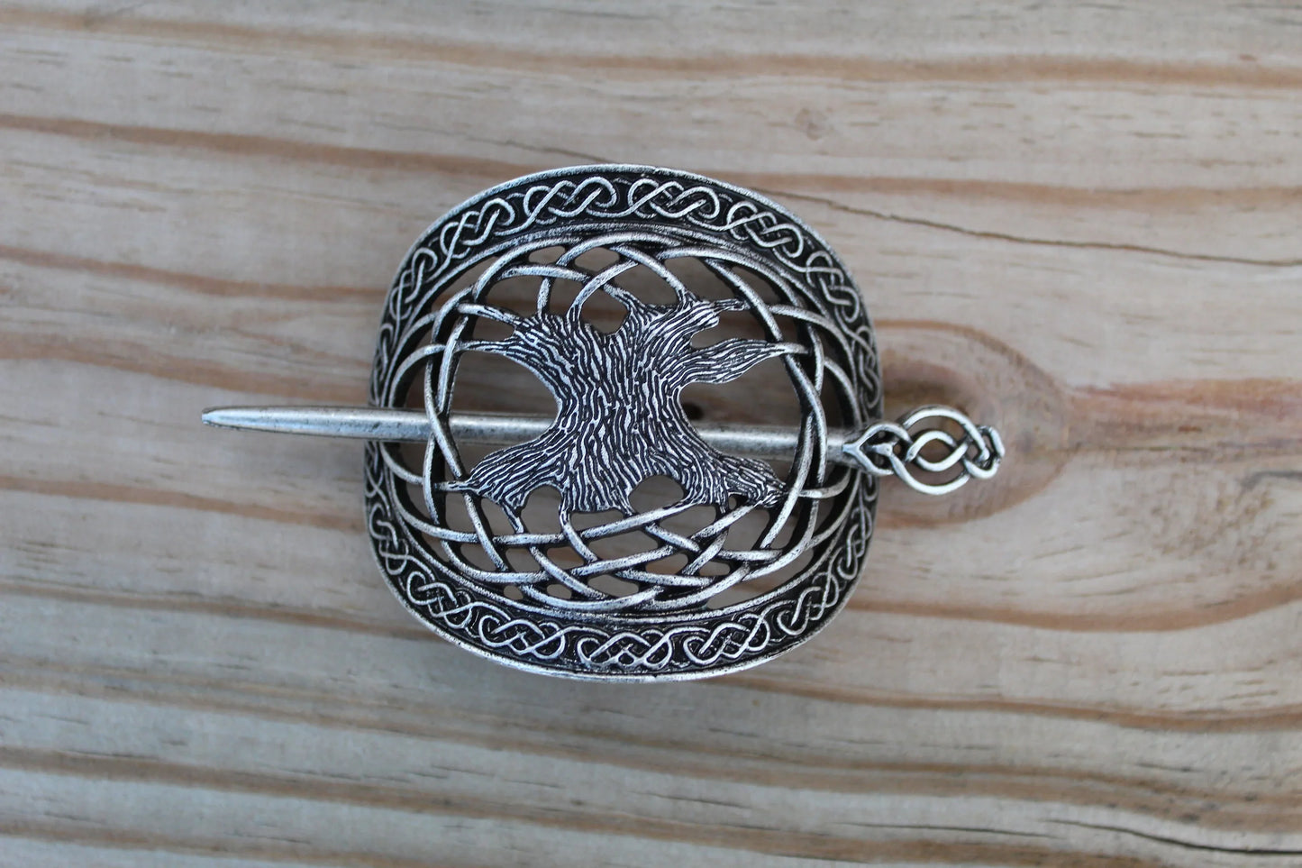 Medieval Hair Clip For Women Hair - Tree Engraving Hair Clip Pin Rustic Vintage viking hair accessory - Lazzy Panda