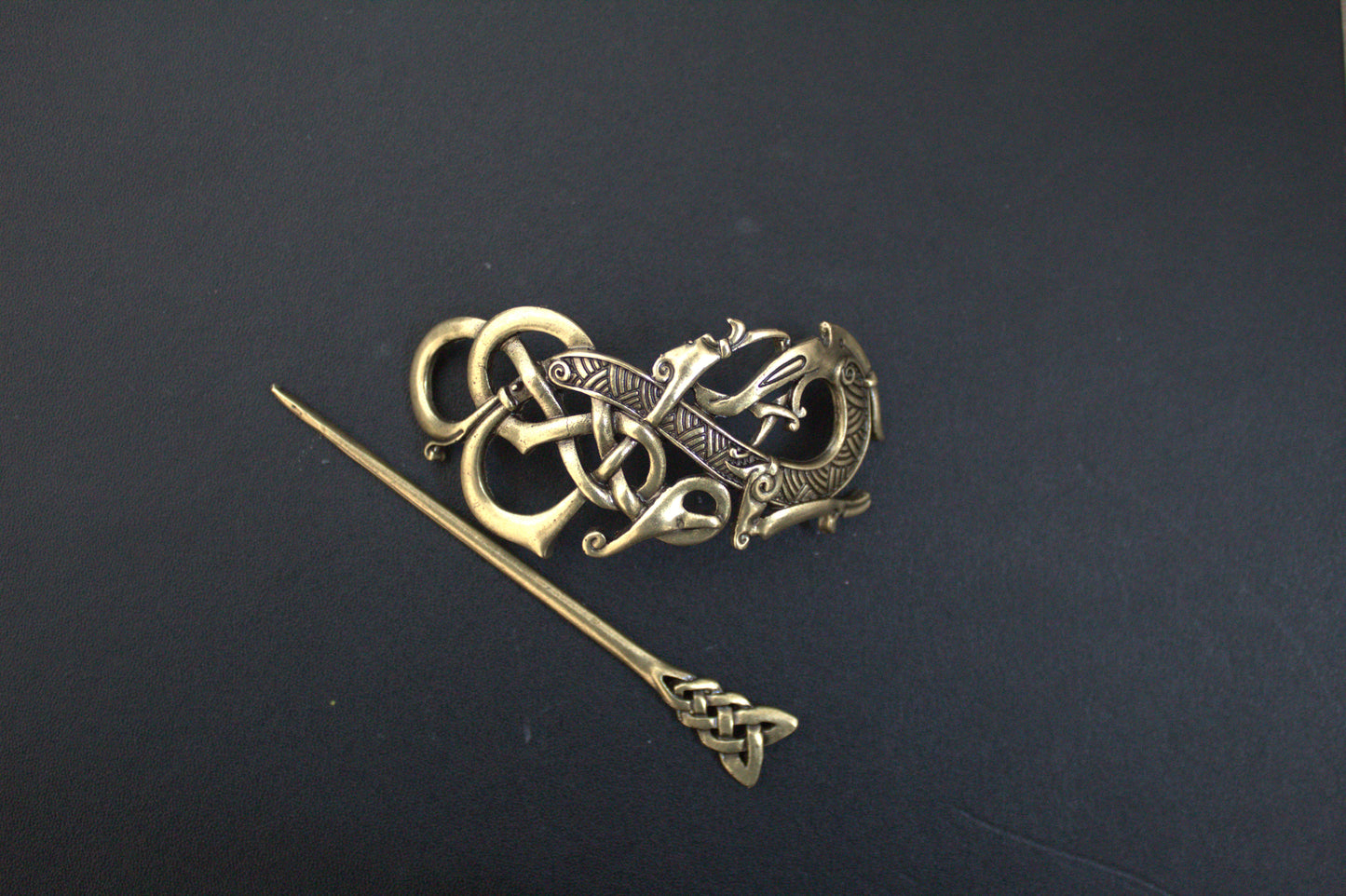 Norse Viking Hairpin Clip - Viking Designed Hairpin For Women -  Medieval Cosplay Hair Accessories Pin Clip For Women And Girls
