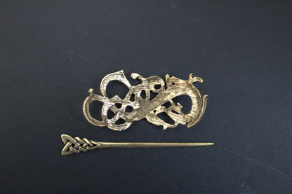 Norse Viking Hairpin Clip - Viking Designed Hairpin For Women -  Medieval Cosplay Hair Accessories Pin Clip For Women And Girls