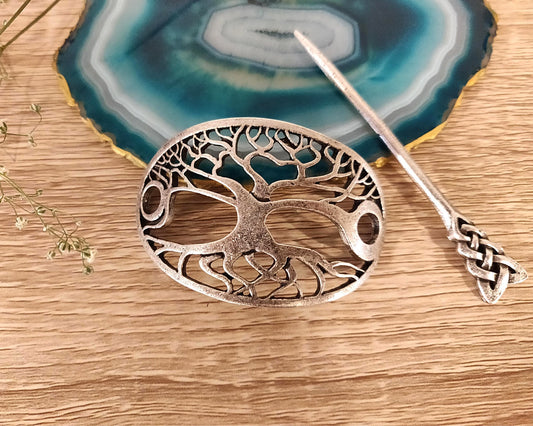Viking Designed Hairpin For Women - Tree Of Life Engraving Hair Clips Hair Sticks - Viking Hair Accessories