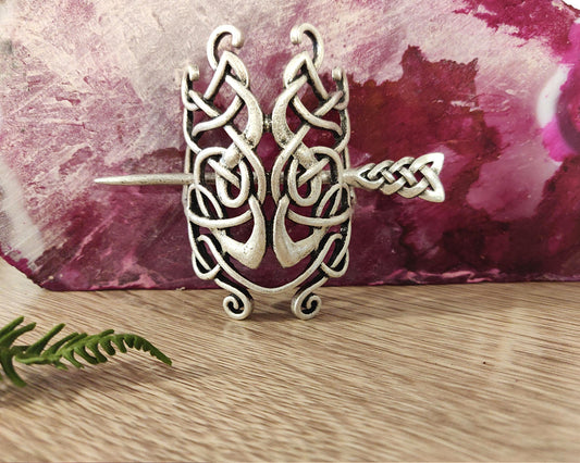 Viking Designed Hairpin Large Celtic Knot Hair Clip Hair Stick For Women - Women Viking Hair Accessories Gift